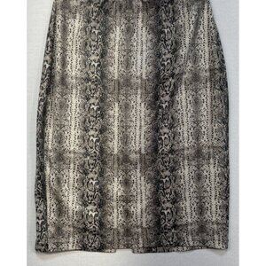 Express Snakeskin Print Pencil Skirt Size Medium Black White Gray Stretchy